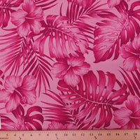 SWATCHES Red/Pink Hawaiian Floral Prints