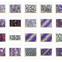 SWATCHES Purple Hawaiian Floral Prints