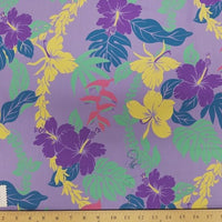 SWATCHES Purple Hawaiian Floral Prints