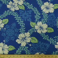 SWATCHES Blue/Turquoise Hawaiian Floral Prints
