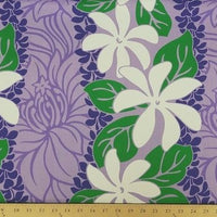 SWATCHES Purple Hawaiian Floral Prints