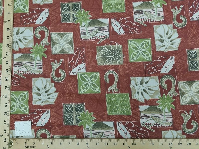 SWATCHES Grey/Brown Hawaiian Floral Prints