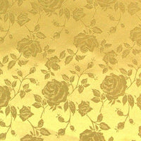 Floral Satin Brocade Light Gold