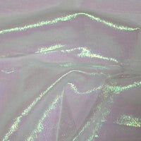 Irridescent Crinkled Barbie Organza White