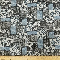 SWATCHES Green/Teal Hawaiian Floral Prints
