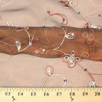 SWATCHES Embroidered Flower Sequins Organza
