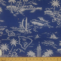 SWATCHES Blue/Turquoise Hawaiian Floral Prints