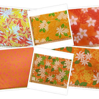 SWATCHES Orange Hawaiian Floral Prints