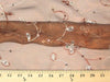 Embroidered Flower Sequins Organza RUST EM-3