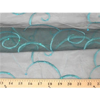SWATCHES Embroidered Swirl Sequins Organza