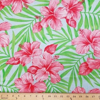 SWATCHES Blue/Turquoise Hawaiian Floral Prints