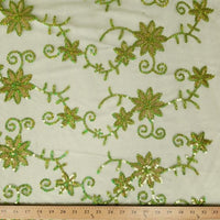 SWATCHES Colored Fancy Embroidery Mesh Lace