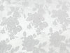 Floral Satin Brocade Medium Rose White