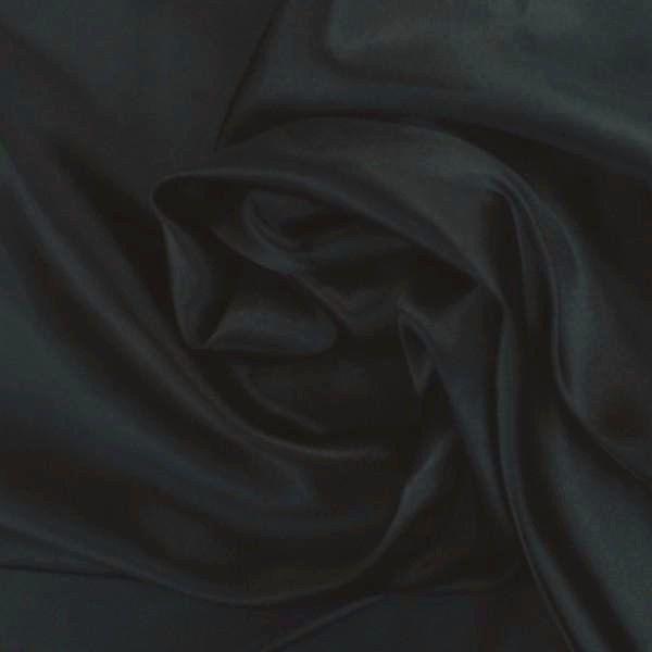 China Faux Silk Habotai 58" Wide Black HB-12