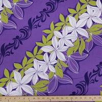 SWATCHES Purple Hawaiian Floral Prints