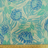 SWATCHES Blue/Turquoise Hawaiian Floral Prints