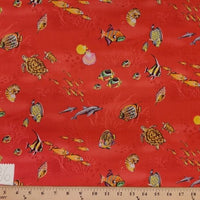 SWATCHES Red/Pink Hawaiian Floral Prints