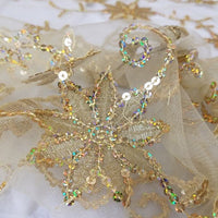 SWATCHES Colored Fancy Embroidery Mesh Lace