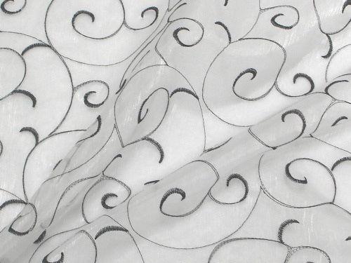 Embroidered Organza BLACK/WHITE