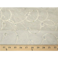 SWATCHES Embroidered Swirl Sequins Organza