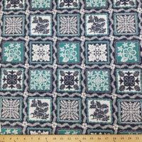 SWATCHES Blue/Turquoise Hawaiian Floral Prints