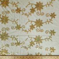 SWATCHES Colored Fancy Embroidery Mesh Lace