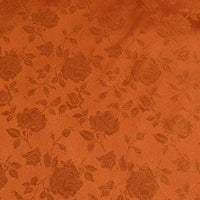 Floral Satin Brocade Rust