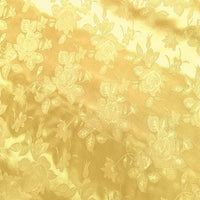 Floral Satin Brocade Medium Light Gold