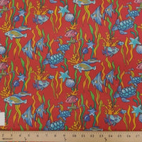 SWATCHES Red/Pink Hawaiian Floral Prints