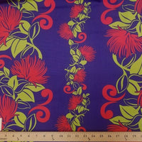 SWATCHES Purple Hawaiian Floral Prints