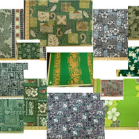 SWATCHES Green/Teal Hawaiian Floral Prints