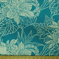 SWATCHES Blue/Turquoise Hawaiian Floral Prints
