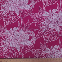 SWATCHES Red/Pink Hawaiian Floral Prints