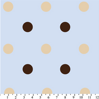 Anti-Pill Big Polka Dot Blue Fleece 592