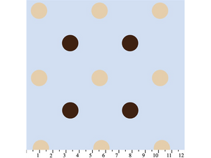 Anti-Pill Big Polka Dot Blue Fleece 592