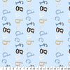 Premium Anti-Pill ABC Wiggly Stripe Blue Fleece 593
