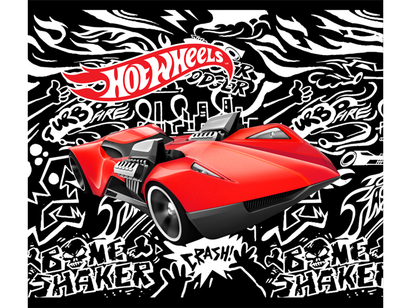 Anti-Pill Hot Wheels Fleece Panel 599