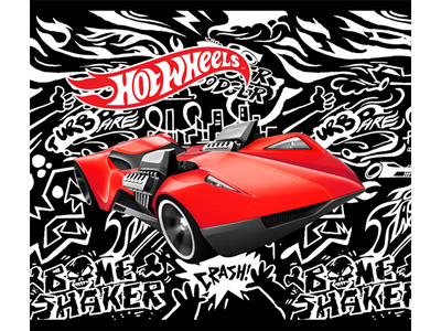 Anti-Pill Hot Wheels Fleece Panel 599