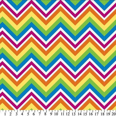 Anti-Pill Rainbow Chevron Fleece 636