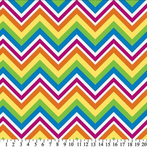 Anti-Pill Rainbow Chevron Fleece 636