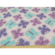 Premium Anti-Pill Butterflies On Lavender Fleece 64