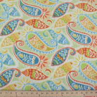 Premium Anti-Pill Paisley On Lime Fleece 69