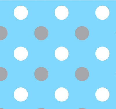Premium Anti-Pill Happy Dots Grey Blue Fleece 764