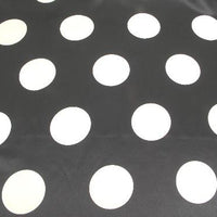 Polka Dot Dull Satin WHITE 3" ON BLACK