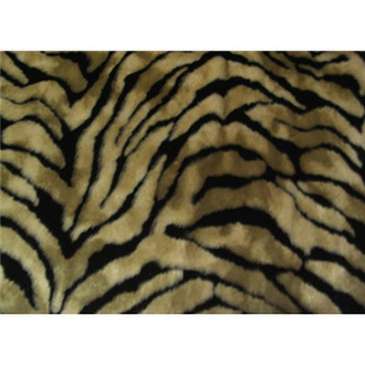 Zebra Long Pile Minky Fur CAMEL