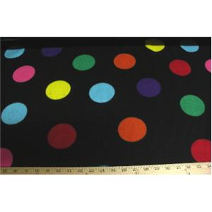 Polka Dots Black Fleece