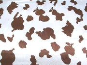 Cow Charmeuse Satin BLUE/BROWN