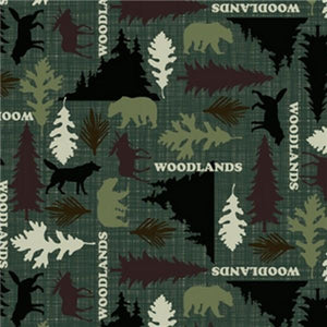 Premium Anti-Pill Woodlands Fleece A44