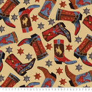 Premium Anti-Pill Western Boots Fleece A86 "LAST PIECE MEASURES 1 YARD 30 INCHES"