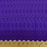 Eyelet Embroidery Purple EL-18